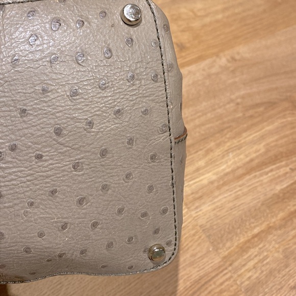 Kate Spade Ostrich Leather Windsor Square Bag Tote - Picture 5 of 6